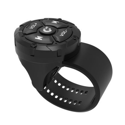 Picture of Jaesien Bluetooth Media Button Remote,Waterproof Wireless Music Controller for Car Bike Motorcycle,Steering Wheel Control Button Compatible for iPhone/Android Device Black