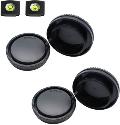 Picture of Body Cap + Rear Lens Cap Cover for Sony Alpha E Mount A7R V A7R IV A7R III A7R II A7R/A7 IV A7 III A7 II A7/A7C II A7C/A7S III A7S II A7S / A9 III A9 II A7RV A7RIV A7RIII A7IV A7III Camera & Lens