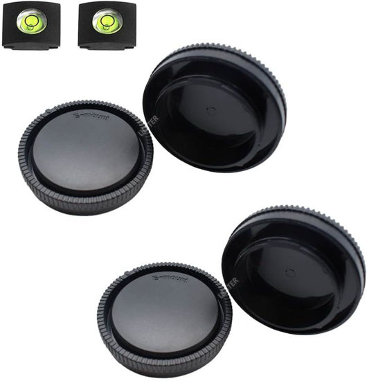 Picture of Body Cap + Rear Lens Cap Cover for Sony Alpha E Mount A7R V A7R IV A7R III A7R II A7R/A7 IV A7 III A7 II A7/A7C II A7C/A7S III A7S II A7S / A9 III A9 II A7RV A7RIV A7RIII A7IV A7III Camera & Lens