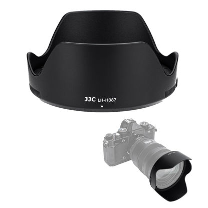 Picture of JJC HB-87 Bayonet Reversible Lens Hood Shade for Nikon Nikkor Z 24-70mm f/2.8 S Lens, Replaces Nikon HB-87 Lens Hood, Allows to Attach 82mm Filter & Lens Cap, No Vignetting