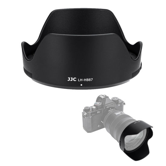 Picture of JJC HB-87 Bayonet Reversible Lens Hood Shade for Nikon Nikkor Z 24-70mm f/2.8 S Lens, Replaces Nikon HB-87 Lens Hood, Allows to Attach 82mm Filter & Lens Cap, No Vignetting