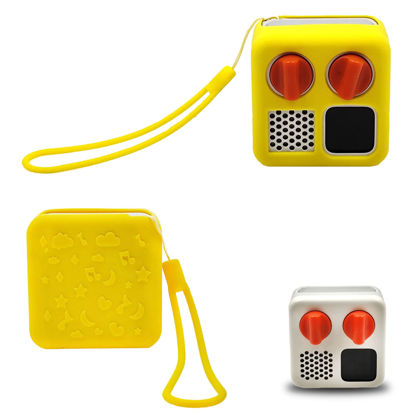 Picture of Anti-Slip Silicone Cover for YOTO Mini Audio Player, Protective Sleeve Case for Mini Player; Accessory for Kids Music Players (case only) (Yellow)
