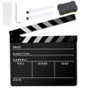 Picture of Ribvane Film Directors Clapboard, Move Slate Photography Video TV Cut Action Scene Acrylic Clapper Board Props with a Magnetic Blackboard Eraser, Two Custom Pens, Cleaning Cloth and Hex Wrench (Black)