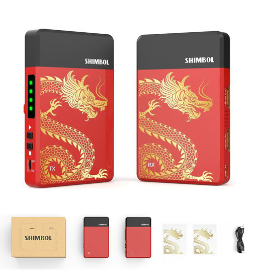 Picture of Shimbol TP Mini Wireless Video Transmission System HDMI Transmitter and Receiver 0.07s Low Latency 600ft Transmission Range 1080P60 HDMI Loop-Out Design