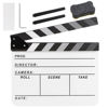 Picture of Ribvane Film Directors Clapboard, Move Slate Photography Video TV Cut Action Scene Acrylic Clapper Board Props with a Magnetic Blackboard Eraser, Two Custom Pens, Cleaning Cloth and Hex Wrench (White)