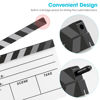 Picture of Ribvane Film Directors Clapboard, Move Slate Photography Video TV Cut Action Scene Acrylic Clapper Board Props with a Magnetic Blackboard Eraser, Two Custom Pens, Cleaning Cloth and Hex Wrench (White)