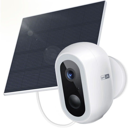 Picture of Laview 2K Solar Security Cameras Wireless Outdoor, Rechargeable Battery Wifi Cameras for Home Security with Spotlight Color Night Vision,Siren Alarm,AI Human Detection,IP65,2-Way Talk,Cloud/SD Storage
