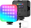 Picture of NEEWER Magnetic RGB Video Light, 360° Full Color RGB61 LED Camera Light with 3 Cold Shoe Mounts/CRI 97+/20 Scene Modes/2500K-8500K/2000mAh Rechargeable Portable Photography Selfie Lighting