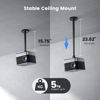 Picture of Aurzen Projector Ceiling Mount with New Gimbal, 15.75" - 23.62" Adjustable Length, ¼-Inch Screw, Compatible with TMY, HAPPRUN, Yaber, Epson & Most Projectors, Ceiling/Wall Use with Adjustable Angle