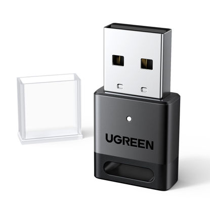 Picture of UGREEN USB Bluetooth Adapter, 5.4 Bluetooth Adapter for PC, Plug & Play for Windows 11/10/8.1, Bluetooth Receiver & Transmitter for Keyboard/Mouse/Headphone/Speakers/Printer