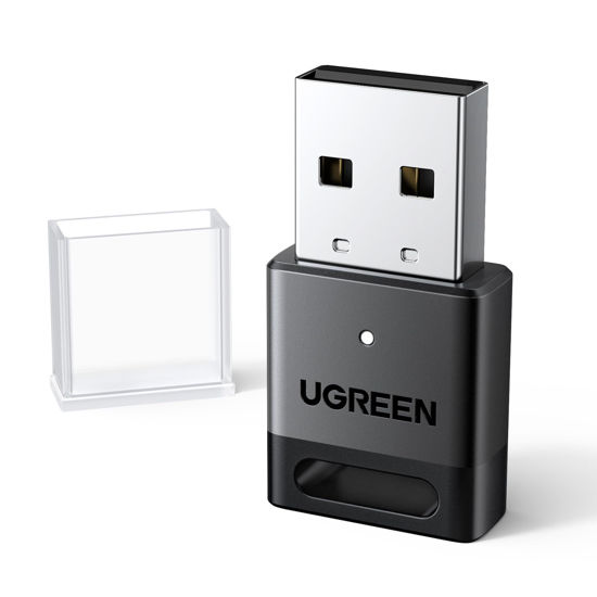 Picture of UGREEN USB Bluetooth Adapter, 5.4 Bluetooth Adapter for PC, Plug & Play for Windows 11/10/8.1, Bluetooth Receiver & Transmitter for Keyboard/Mouse/Headphone/Speakers/Printer