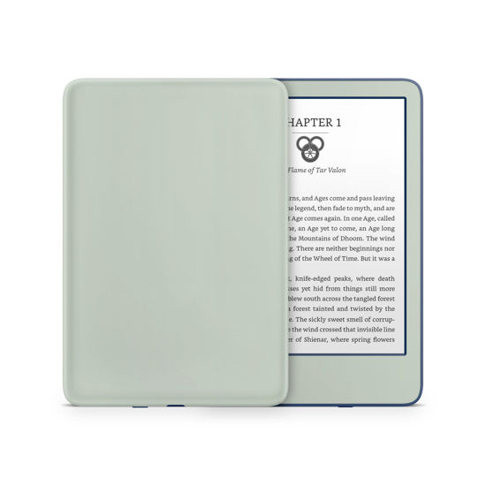Picture of Tacky Design Solid Skin for Kindle Skin Decal,Minimalistic Skin for Kindle Stickers, Premium Vinyl 3M Full Wrap for Kindle Cover, and for Kindle Wrap Skin for (Pale Green, Kindle (11th Gen, 2022))