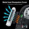 Picture of GRAUGEAR Metal Heat Dissipation Cover for PS5 M.2 SSD Expansion Slot | Fit for PlayStation 5 NVMe SSD w/Heatsink | New Breathable Cellular Hole | Cooling and Dust Proof (Silver)