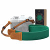 Picture of Padwa Lifestyle Green Camera Strap - Double Layer Crazy Horse Cowhide End,1.5" Wide Pure Cotton Woven Camera Straps,Adjustable Neck Shoulder Strap for All DSLR Cameras,Gift for Photographers