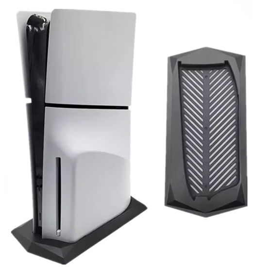 Picture of CKXIN PS5 Slim Disc Version Stand, Vertical Stand for PS5 Slim Disc Edition Console with Built-in Cooling Vents and Non-Slip Feet (Black)