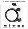 Picture of DTech DB9 RS232 Serial Cable Female to Female Null Modem Cord Full Handshaking 7 Wire Crossover for Data Communication (15 Feet, Black)