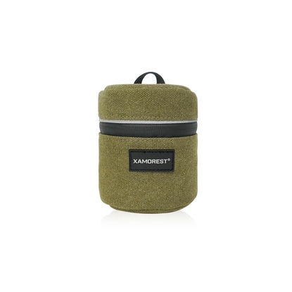Picture of XAMOREST Camera Lens Case Lens Canvas Bag Compatible with Canon EF 24mm f 2.8/EF 50mm F 1.8¢ò, Nikon 35mm f1.8G/50mm f 1.8D/50mm f 1.4 and other Camera Lens Below 3.15" x 3.15"(D x L)(Green)