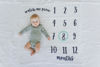 Picture of Kate & Milo Baby Monthly Milestone Blanket, Infant Milestone Markers, Newborn Photoshoot Photo Props, Baby Girl or Baby Boy Gift, Large Blanket