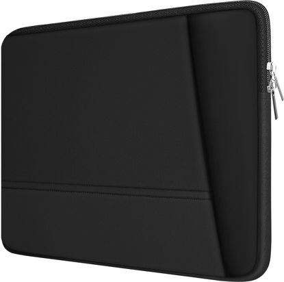 Picture of TEDNETGO Laptop Sleeve 15.6 inch, Upgrade Sturdy Portable Monitor Computer Laptop Case, Carrying Sleeve Bag Briefcase Bag 15.6'' with Pockets for MacBook PC Mac HP Lenovo Dell Asus Xbox Switch, Black