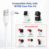 Picture of Itramax WYZE Cam Pan V3 Charger Cable 30FT 2Pack,Micro USB Extension Cord 90 Degree Power Adapter L-Shaped Long Flat Charging for WYZE Pan V3 Outdoor Camera No Support Data Transfer,White 15 20 25 FT