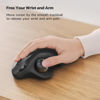 Picture of Nulea M501 Wireless Trackball Mouse, Rechargeable Ergonomic, Easy Thumb Control, Precise & Smooth Tracking, 3 Device Connection (Bluetooth or USB Receiver), Compatible for PC, Laptop, Mac, Windows.