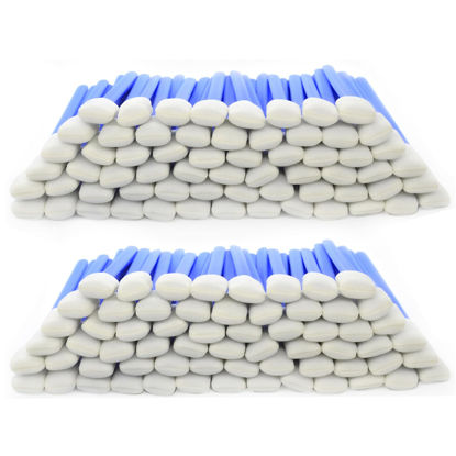 Picture of Wellgler's 5.11" Foam Swabs, Printer Cleaning Swabs for Print Heads, Cars, Camera Lenses, Optical Devices (200 Pieces Blue)
