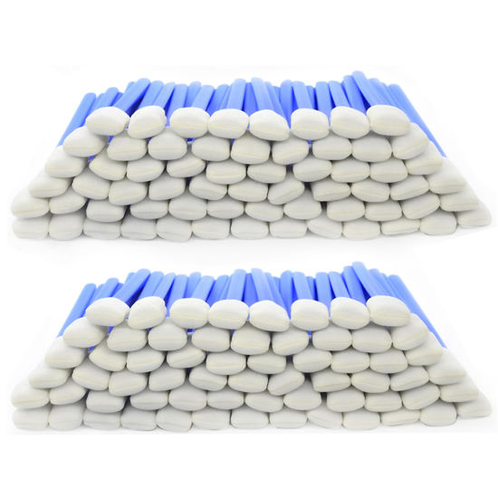 Picture of Wellgler's 5.11" Foam Swabs, Printer Cleaning Swabs for Print Heads, Cars, Camera Lenses, Optical Devices (200 Pieces Blue)