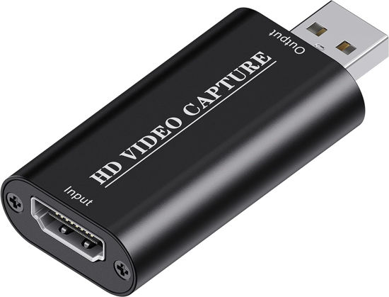 Picture of 4K HDMI Video Capture Card, HDMI to USB 2.0 Capture Card, Cam Link Camera Capture Card, Video Game Capture Device, HD 1080P Video Recorder for Streaming, Broadcasting, Video Conference, Teaching
