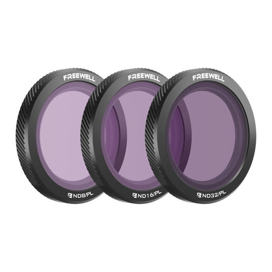 Picture of Freewell Magnetic Filters for DJI Neo Bright Day 3-Pack ND8/PL, ND16/PL, ND32/PL Hybrid for Neo - Glare Reduction and Light Control