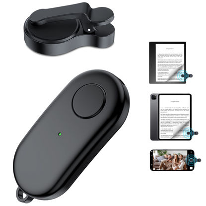 Picture of Remote Control Page Turner for Kindle Paperwhite Oasis Kobo eReaders,Kindle Clicker Page Turner Accessories for iPhone,iPad, Android Tablets Reading Novels,Camera Video Record&Shutter Selfie (Black)