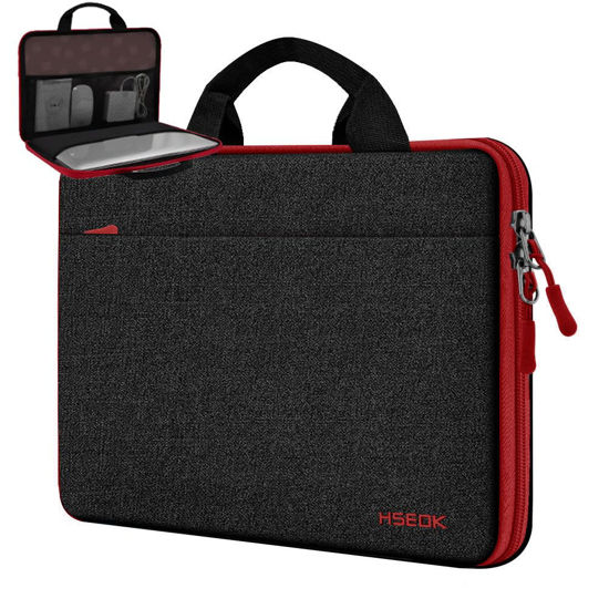 Picture of Hseok Laptop Sleeve 13-14 Inch Case Briefcase Compatible with MacBook Pro 14 inch M4/M3/M2/M1 All Model of 13.3 Inch Mac Air/Pro, XPS 13 14, Most Popular 13"-14" Notebooks,B01K03