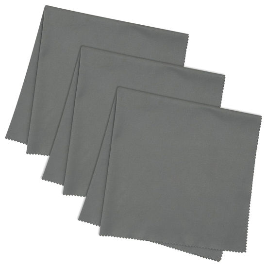 Picture of JUNRO 3-Pack 16x16 Inch Extra Large Microfiber Cleaning Cloths for Laptop, LCD TV, Computer Screen, Monitor, Tablet, Camera Lens, Glass, Telescope, iPhone, iPad, other Delicate Surface