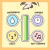 Picture of Honey Hamstore Musical Note Sticker Compatible with Otamatone Deluxe Size Synthesizer from Japan, Note Label for Beginners and Children, Multicolored, Thin Material, Helpful Practice Music Sticker