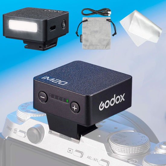 Picture of Godox Flash Godox iM20 Camera Flash - Godox iM20 Mini Flash Manual 440 Full-Power Flashes/3s Recycle Times/5 Power Levels, Camera Flash for Sony zve10/Sony zv1/Sony a7iii/Ricoh gr3/Fujifilm f1 etc.