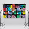 Picture of Sunwer Black History Month Photo Booth Backdrop Juneteenth Pan African American Famous People Banner School Classroom Bulletin Board Decoration (5.9×3.6ft)