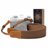 Picture of Padwa Lifestyle Brown Camera Strap - Double Layer Crazy Horse Cowhide End,1.5" Wide Pure Cotton Woven Camera Straps,Adjustable Neck Shoulder Strap for All DSLR Cameras,Gift for Photographers
