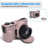 Picture of Easy Hood Camera Case for Canon Powershot G7 X Mark III Digital Camera, Silicone Soft Camera Case with Button Marker Removable Lens Cover G7X Protective Body Skin - Tiffany Pink