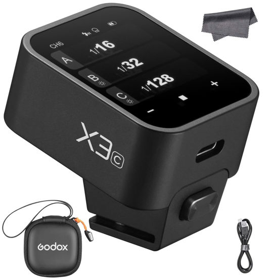 Picture of GODOX X3 X3C X3-C Flash Trigger for Canon Cameras, 2.4G TTL Wireless OLED Touchscreen Transmitter, Built-in Lithium Battery Quick Charge (X2T-C Xpro-C XProII-C Upgrade)