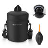 Picture of K&F Concept Camera Lens Pouch Case, Waterproof Zipper Lens Protective Bag, Shockproof All-round Camera Lens Carry Bag for DSLR SLR Lens Size Below 3.3" x5.7" (D x H)