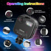 Picture of ULANZI U60 RGB Video Lights Black LED Camera Light 360° Full Color Portable Photography Lighting w Quick Release Cold Shoe Adapter and Clip, 2500mAh Rechargeable CRI 95+ 2500-9000K Dimmable Panel Lamp