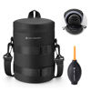 Picture of K&F Concept Camera Lens Pouch Case, Waterproof Zipper Lens Protective Bag, Shockproof All-round Camera Lens Carry Bag for DSLR SLR Lens Size Below 3.7" x7" (D x H)