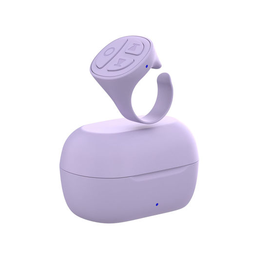 Picture of STDFORU TikTok Scrolling Ring Bluetooth Camera Remote Control Scroller Ring Auto Clicker for Live TIK Tok Scrolling Ring for iPhone Android (Purple)