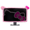 Picture of Kakurookie 23'' - 34'' Computer Monitor Protective Cover with Cat Ear Design, Cute Monitor Dust Cover with Furry Design, Elastic Dustproof, Suitable for PC, Tablet, TV
