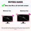 Picture of Kakurookie 23'' - 34'' Computer Monitor Protective Cover with Cat Ear Design, Cute Monitor Dust Cover with Furry Design, Elastic Dustproof, Suitable for PC, Tablet, TV