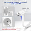 Picture of Itramax WYZE Cam Pan V3 Power Cable 20FT 2Pack,Micro USB Extension Cord 90 Degree Charger Adapter L-Shaped Long Flat Charging for WYZE Pan V3 Outdoor Camera No Support Data Transfer,White 15 25 30 FT