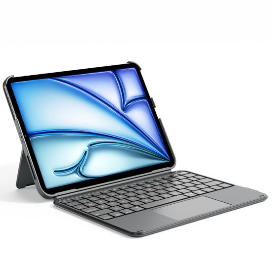 Picture of Inateck for iPad 10th Generation Case with Keyboard,Ultralight iPad Keyboard Case for iPad 10 Gen,iPad Air 6 2024,iPad Air 5/4 10.9",iPad Pro 11 4/3/2/1,Detachable Keyboard with Touchpad, KB04122 Gray