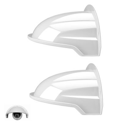 Picture of 1 Pack Universal Sun Rain Shade Camera Cover, Plastic Camera Cover Shield for Sun Rain Shade Camera Cover, Protective Roof for Nest/Ring/Arlo/Dome/Bullet Outdoor Camera - White (2Pack)