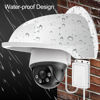 Picture of 1 Pack Universal Sun Rain Shade Camera Cover, Plastic Camera Cover Shield for Sun Rain Shade Camera Cover, Protective Roof for Nest/Ring/Arlo/Dome/Bullet Outdoor Camera - White (2Pack)