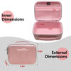Picture of Camera Case Compatible with Canon EOS Rebel T7 / R100 / R50 / R5 / R6 Mark II / R7 / R8 / 90D / 5D Mark IV, Sony, Nikon DSLR Camera, Lens, Tripod, with 4 Pieces of Dividers and Shoulder Strap, Pink