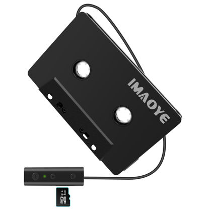 Picture of IMAOYE 2024 New Bluetooth 5.1 Car Audio Stereo Cassette Vehicle Tape Converter Cassette Work While Charging Support TF Card（Four-Channels）